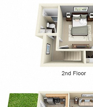 3D Juniper with Fenced-in Yard 3D Juniper 1 bedroom townhome with yard. 1st floor eat-in kitchen-living-laundry. 2nd floor bedroom-full bath-closet.